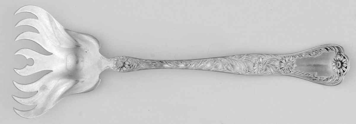 Marguerite (Sterling, 1901) Large Solid Tined Sardine Serving Fork by Gorham Silver-1