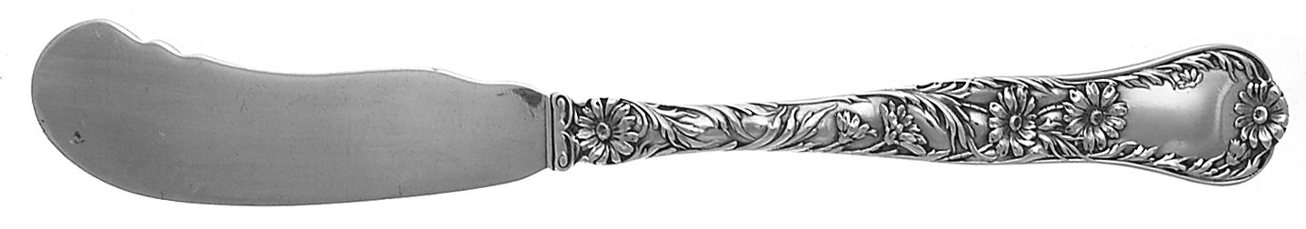 Marguerite (Sterling, 1901) Flat Handle Butter Spreader by Gorham Silver-1