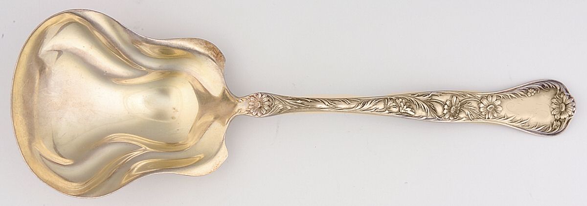 Marguerite (Sterling, 1901) Solid Salad Serving Spoon by Gorham Silver-1