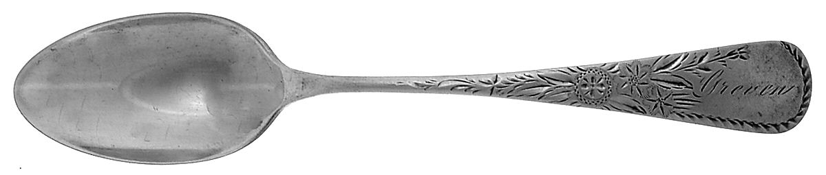 Marguerite-Engraved (Sterling, 1885) Monogram Five O'Clock Teaspoon by Gorham Silver-1