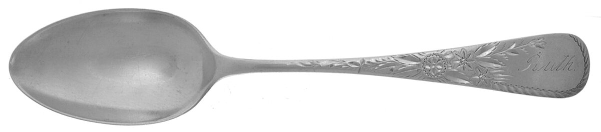 Marguerite-Engraved (Sterling, 1885) Monogram Teaspoon by Gorham Silver-1