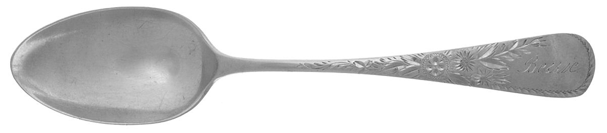 Marguerite-Engraved (Sterling, 1885) Monogram Teaspoon by Gorham Silver-1