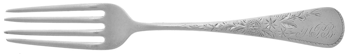 Marguerite-Engraved (Sterling, 1885) Monogram Fork by Gorham Silver-1