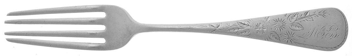 Marguerite-Engraved (Sterling, 1885) Monogram Fork by Gorham Silver-1