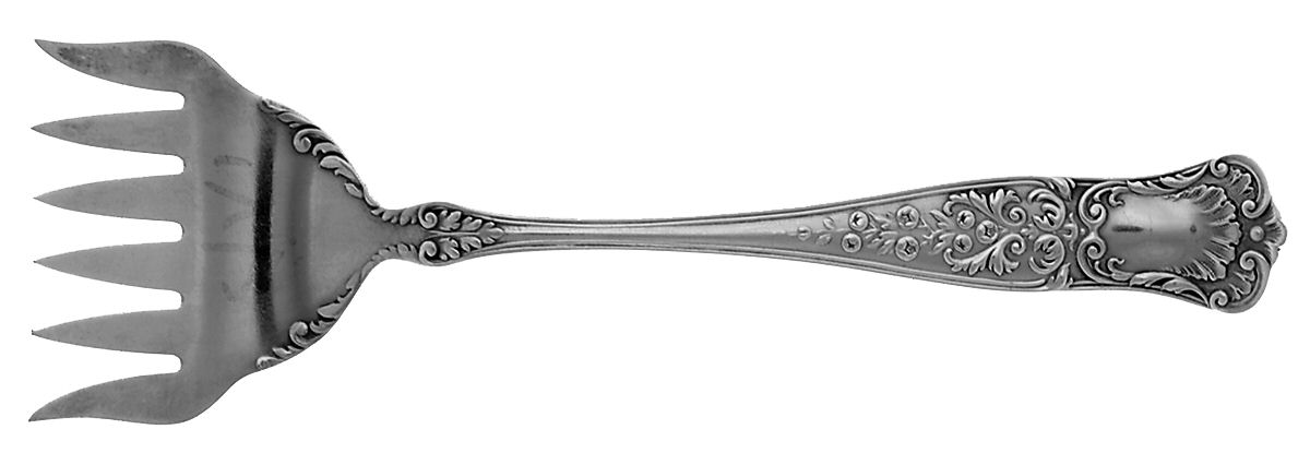 Maryland (Sterling, 1896) Large Solid Tined Sardine Serving Fork by Gorham Silver-1