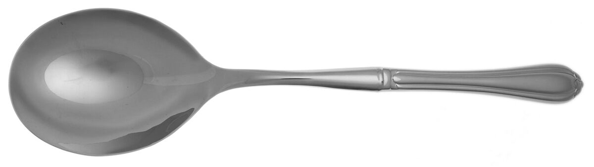 Melon Bud (Stainless) Casserole Spoon with Smooth Stainless Bowl HC by Gorham Silver-1