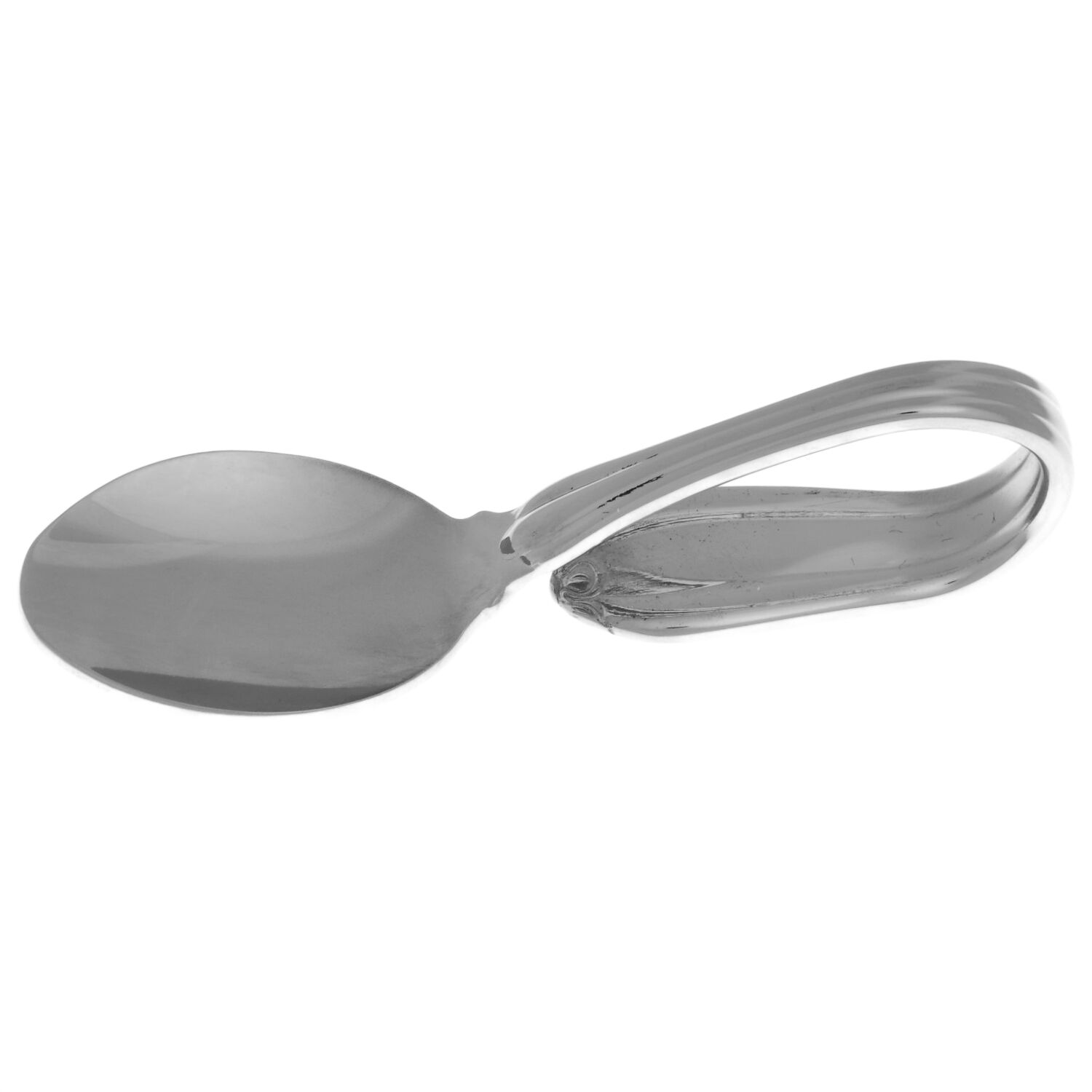 Melon Bud (Stainless) Baby Spoon with Curved Handle HC by Gorham Silver-1