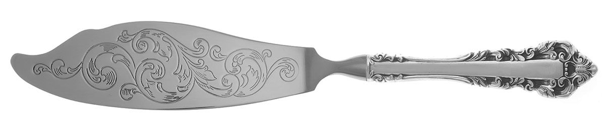 Medici (Sterling, 1971) Fish Serving Knife with Stainless Blade HC by Gorham Silver-1