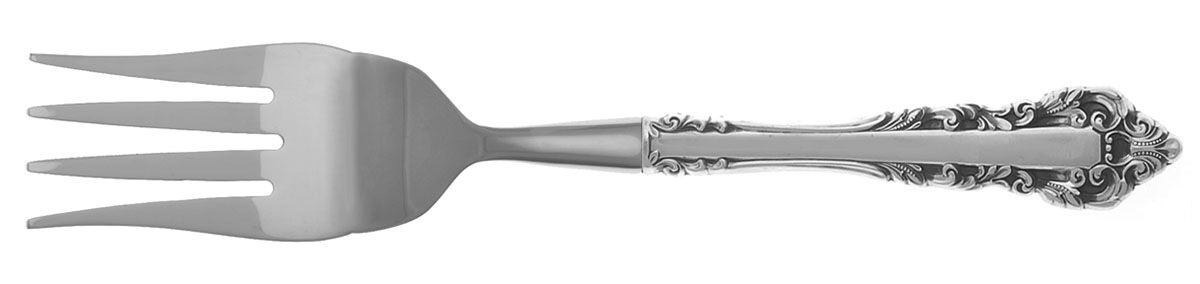 Medici (Sterling, 1971) Cold Meat Fork Large, Stainless Tines HC by Gorham Silver-1