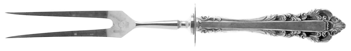 Medici (Sterling, 1971) Large Stainless-Prong Roast Carving Fork by Gorham Silver-1