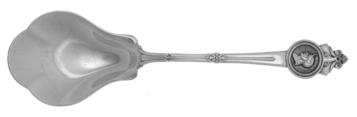 Medallion (Sterling, 1864) Solid Salad Serving Spoon by Gorham Silver-1