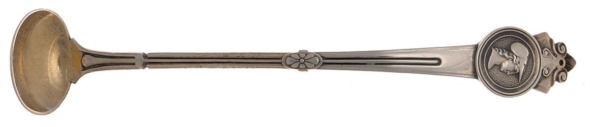 Medallion (Sterling, 1864) Mustard Spoon by Gorham Silver-1