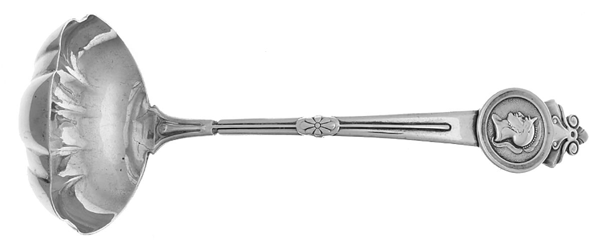 Medallion (Sterling, 1864) Solid Gravy Ladle by Gorham Silver-1