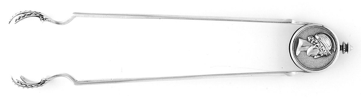 Medallion (Sterling, 1864) Tongs-Ice/Serving-Claw Tip/Lg by Gorham Silver-1