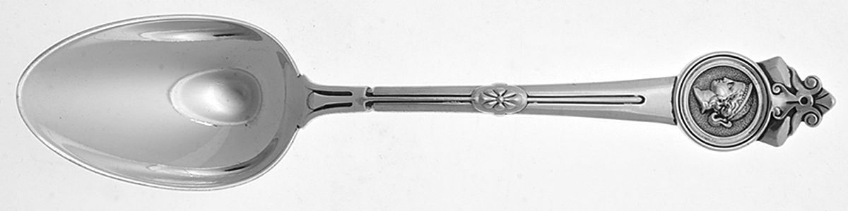 Medallion (Sterling, 1864) Spoon-Dessert/Oval Soup by Gorham Silver-1