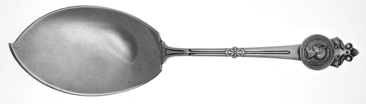 Medallion (Sterling, 1864) Large Solid Ice Cream Server by Gorham Silver-1
