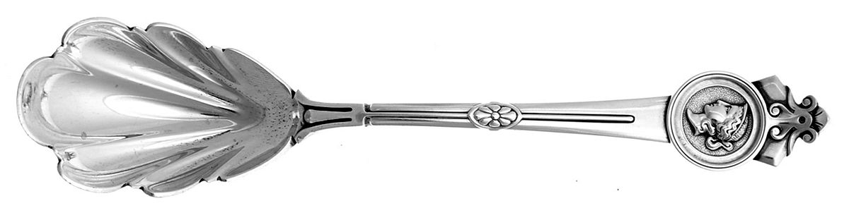 Medallion (Sterling, 1864) Large Jelly Spoon by Gorham Silver-1