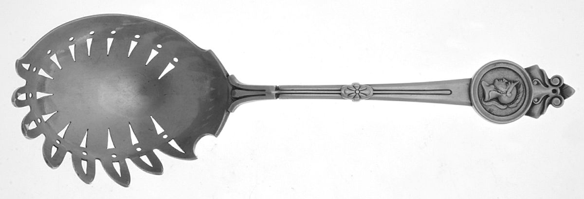 Medallion (Sterling, 1864) Solid Macaroni Server by Gorham Silver-1