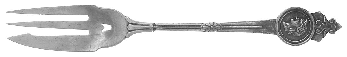 Medallion (Sterling, 1864) Individual Pie Fork by Gorham Silver-1