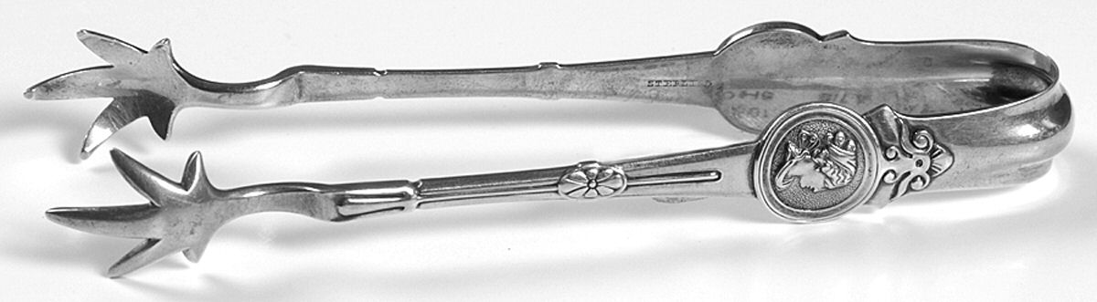 Medallion (Sterling, 1864) Large Sugar Tongs by Gorham Silver-1