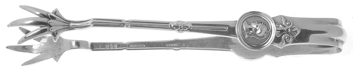 Medallion (Sterling, 1864) Small Sugar Tongs by Gorham Silver-1