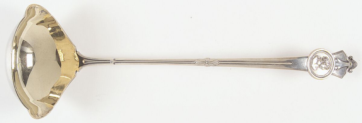 Medallion (Sterling, 1864) Small Punch Ladle, Solid Piece by Gorham Silver-1