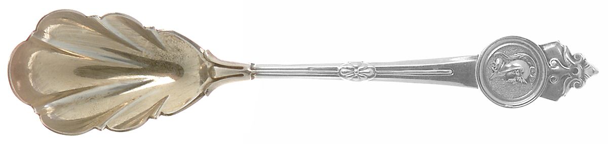 Medallion (Sterling, 1864) Sugar Shell Spoon by Gorham Silver-1