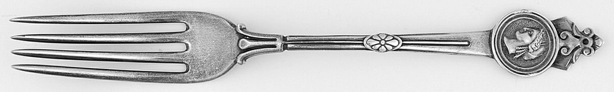Medallion (Sterling, 1864) Solid Youth Tea Fork by Gorham Silver-1