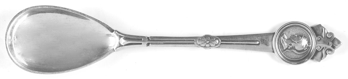 Medallion (Sterling, 1864) Egg Spoon by Gorham Silver-1