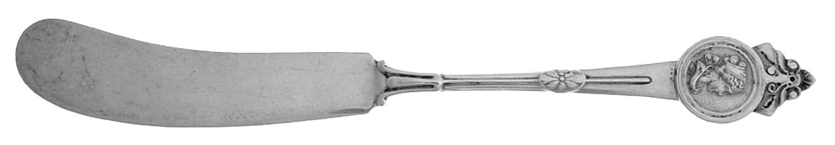 Medallion (Sterling, 1864) Small Flat Handled Butter Spreader by Gorham Silver-1