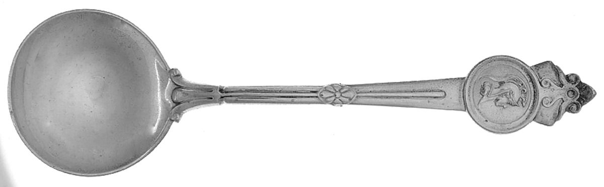 Medallion (Sterling, 1864) Round Bowl Soup Spoon (Bouillon) by Gorham Silver-1
