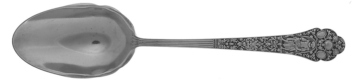 Medici-Old (Sterling, 1880, No Monograms) Oversize Solid Salad Serving Spoon by Gorham Silver-1