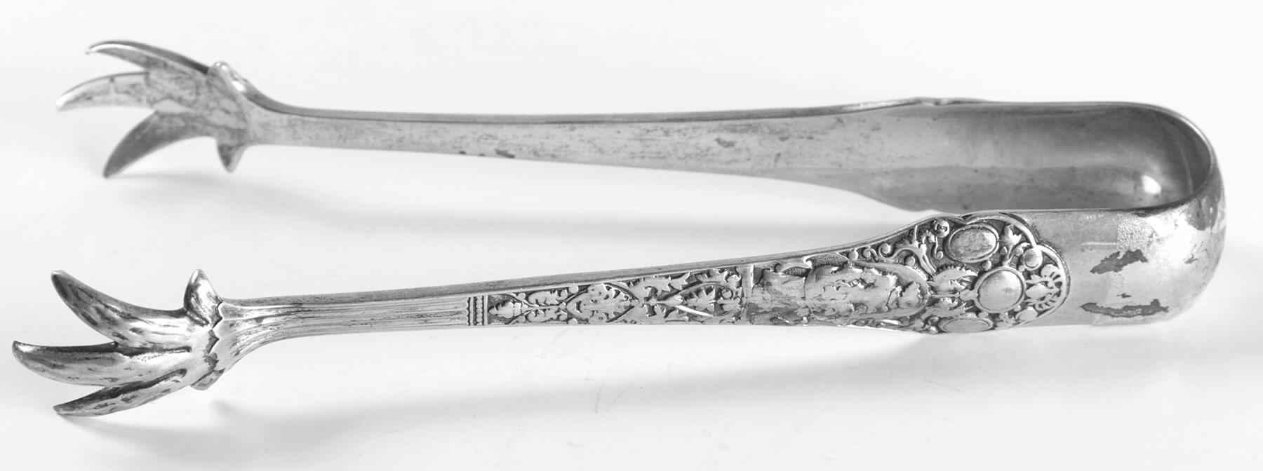 Medici-Old (Sterling, 1880, No Monograms) Large Sugar Tongs by Gorham Silver-1