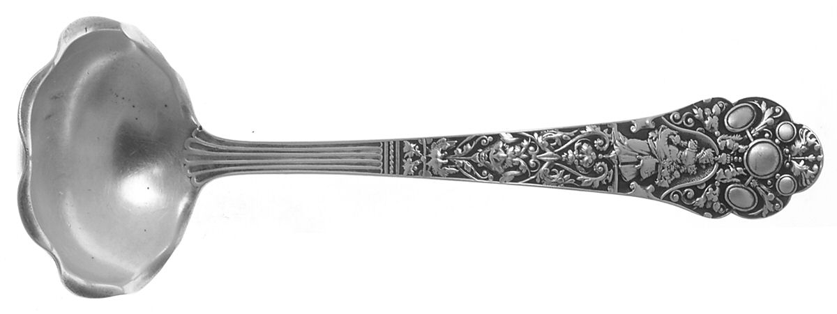 Medici-Old (Sterling, 1880, No Monograms) Solid Piece Cream Ladle by Gorham Silver-1