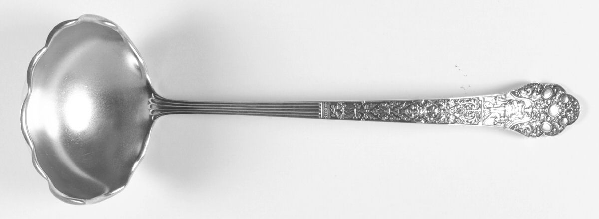 Medici-Old (Sterling, 1880, No Monograms) Large Solid Soup Ladle by Gorham Silver-1