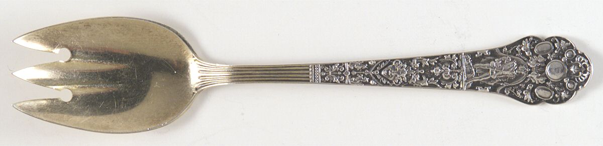 Medici-Old (Sterling, 1880, No Monograms) Small Ice Cream Fork by Gorham Silver-1