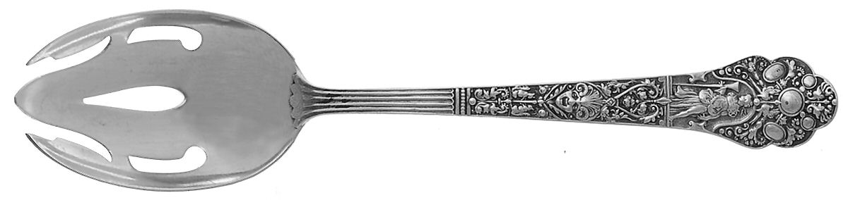 Medici-Old (Sterling, 1880, No Monograms) Pierced Tablespoon (Serving Spoon) by Gorham Silver-1
