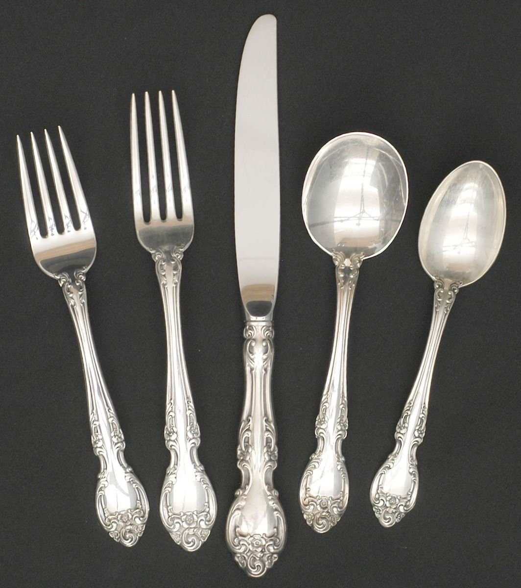 Melrose (Sterling, 1948, No Monograms) 40 Piece Estate Set by Gorham Silver-1