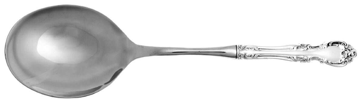 Melrose (Sterling, 1948, No Monograms) Casserole Spoon with Smooth Stainless Bowl HC by Gorham Silver-1