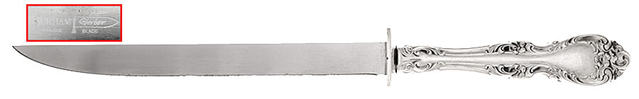 Melrose (Sterling, 1948, No Monograms) Knife-Carving/Sm-Stn Bld/Steak by Gorham Silver-1