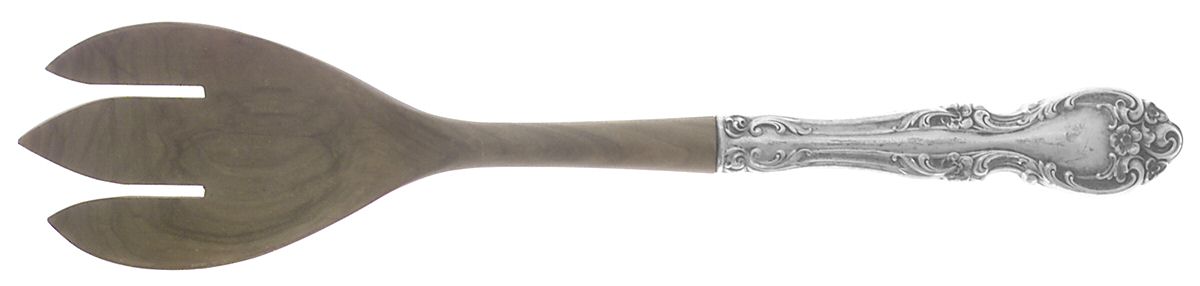 Melrose (Sterling, 1948, No Monograms) Salad Serving Fork Wooden Prongs by Gorham Silver-1
