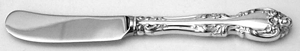 Melrose (Sterling, 1948, No Monograms) Butter Spreader Hollow Hdl-Paddle/Stainless Blade by Gorham Silver-1