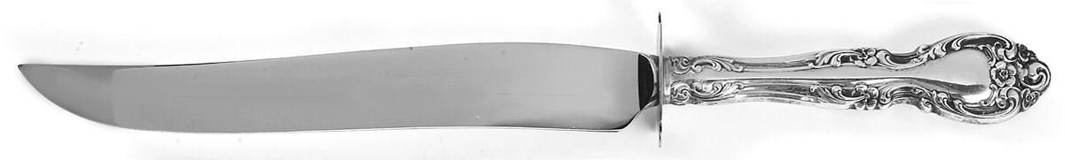 Melrose (Sterling, 1948, No Monograms) Large Stainless Blade Roast Carving Knife by Gorham Silver-1