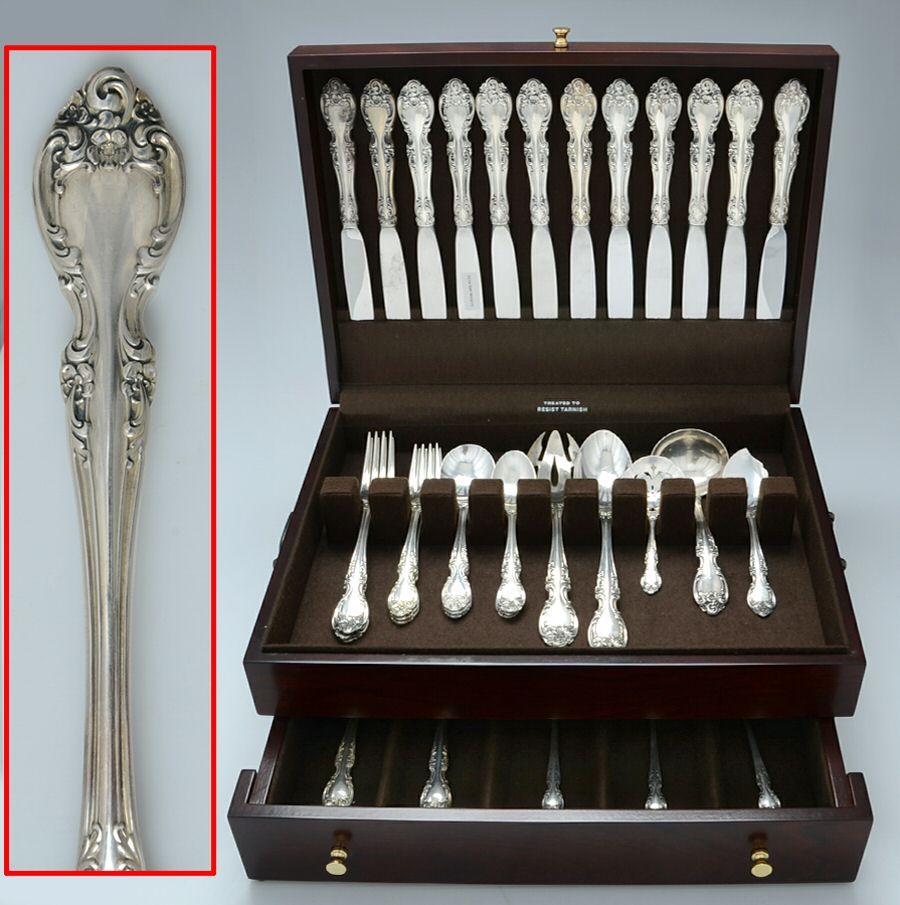 Melrose (Sterling, 1948, No Monograms) 107 Piece Set by Gorham Silver-1