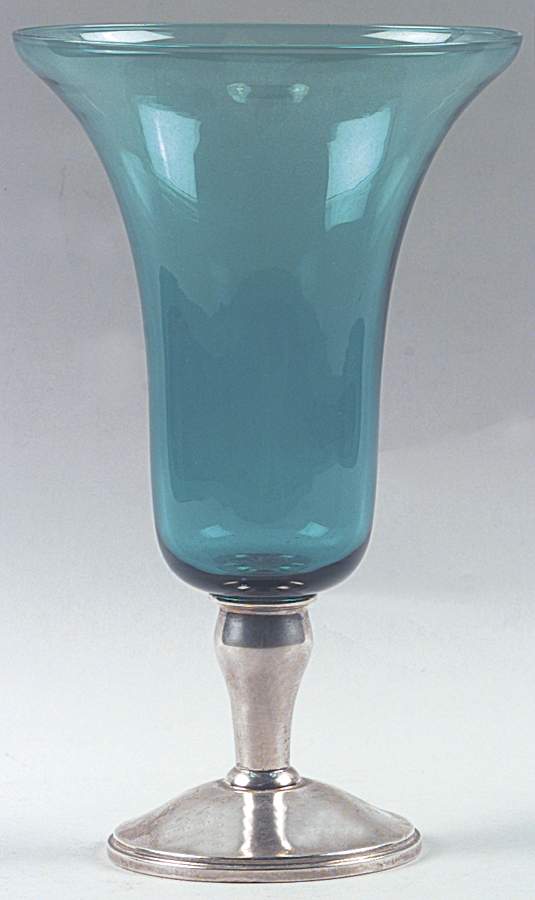 Sterling Hollowware Crystal Vase with Sterling Base by Gorham Silver-1