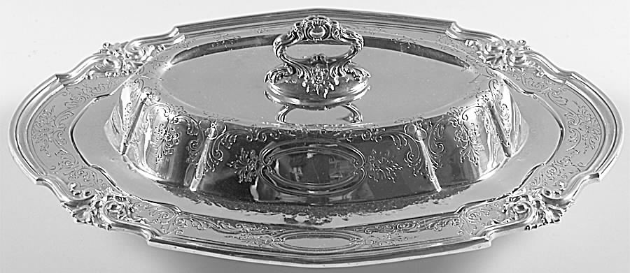 5913A (Sterling, Hollowware) 13" Chased Sterling Double Vegetable by Gorham Silver-1