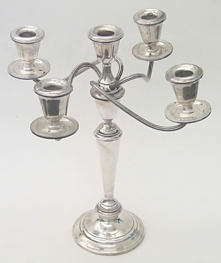 Sterling Hollowware Large 5-Light Candelabra by Gorham Silver-1