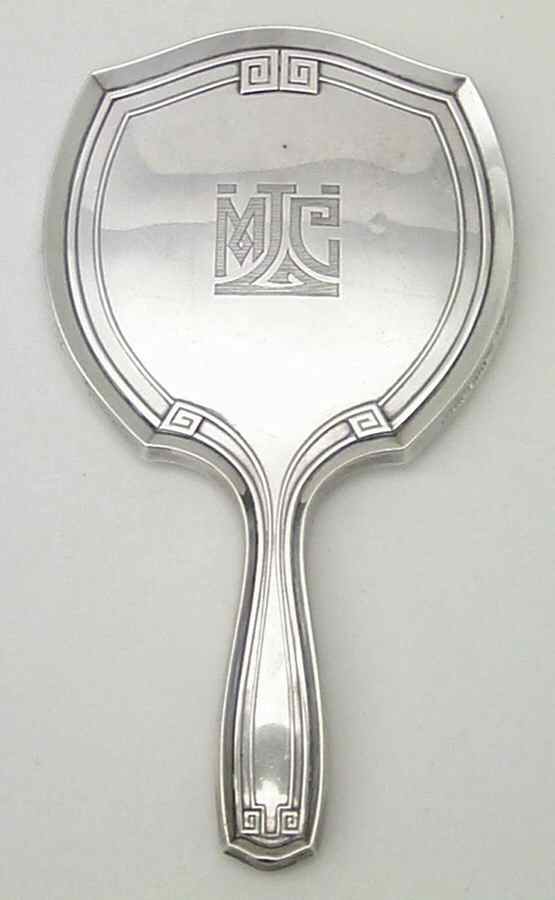 Sterling Hollowware Mirror with Handle by Gorham Silver-1