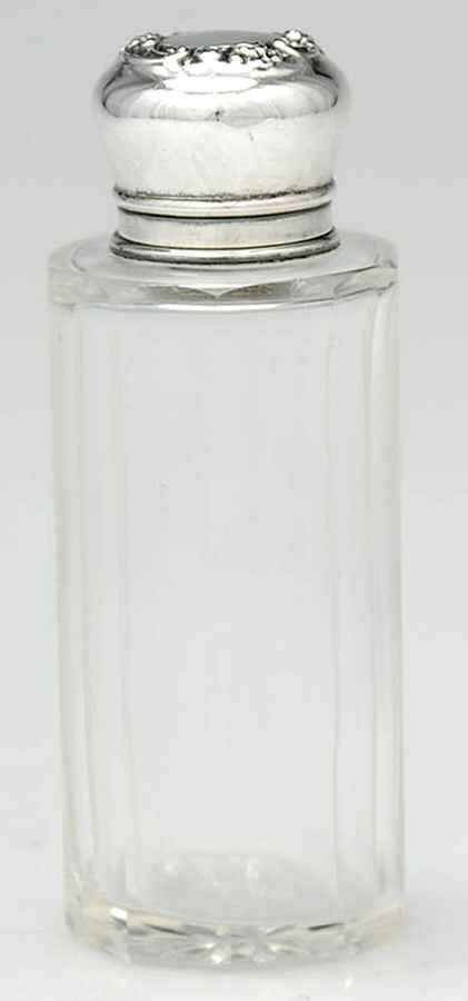 Sterling Hollowware Glass Cologne Bottle with Sterling Screw Top by Gorham Silver-1
