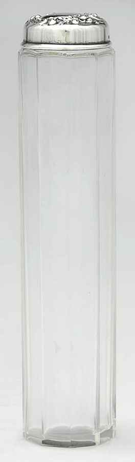 Sterling Hollowware Crystal Toothbrush Holder with Sterling Lid by Gorham Silver-1